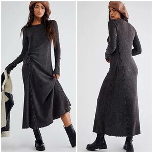 FREE PEOPLE Fp One Natasha Thermal Dress - Cocoa Cola